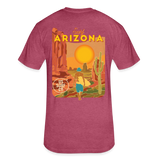 US SURF Co Surf ARIZONA 2-sided T-Shirt (dark) - heather burgundy