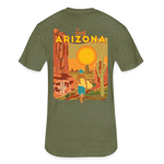 US SURF Co Surf ARIZONA 2-sided T-Shirt (dark) - heather military green