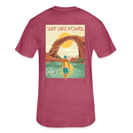 US SURF Co Surf LAKE POWELL 2-sided T-Shirt (dark) - heather burgundy