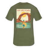 US SURF Co Surf LAKE POWELL 2-sided T-Shirt (dark) - heather military green