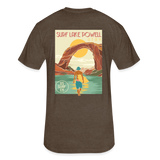 US SURF Co Surf LAKE POWELL 2-sided T-Shirt (dark) - heather espresso