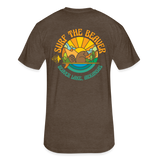 US SURF Co Surf the Beaver 2-sided T-Shirt (dark) - heather espresso