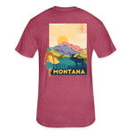 US SURF Co Surf MONTANA 2-Sided T-Shirt (dark) - heather burgundy