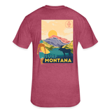 US SURF Co Surf MONTANA 2-Sided T-Shirt (dark) - heather burgundy