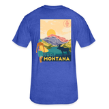 US SURF Co Surf MONTANA 2-Sided T-Shirt (dark) - heather royal