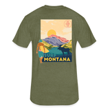 US SURF Co Surf MONTANA 2-Sided T-Shirt (dark) - heather military green