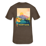 US SURF Co Surf MONTANA 2-Sided T-Shirt (dark) - heather espresso