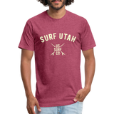 Fitted Cotton/Poly T-Shirt by Next Level - heather burgundy