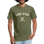 Fitted Cotton/Poly T-Shirt by Next Level - heather military green