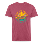 SURF THE BEAVER T-Shirt - heather burgundy